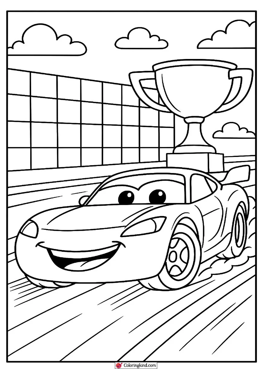 Lightning McQueen with Racing Trophy