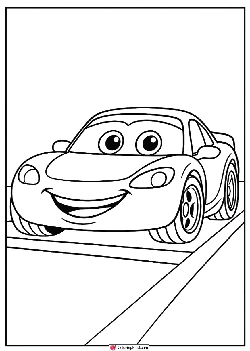 Lightning McQueen with Big Happy Eyes