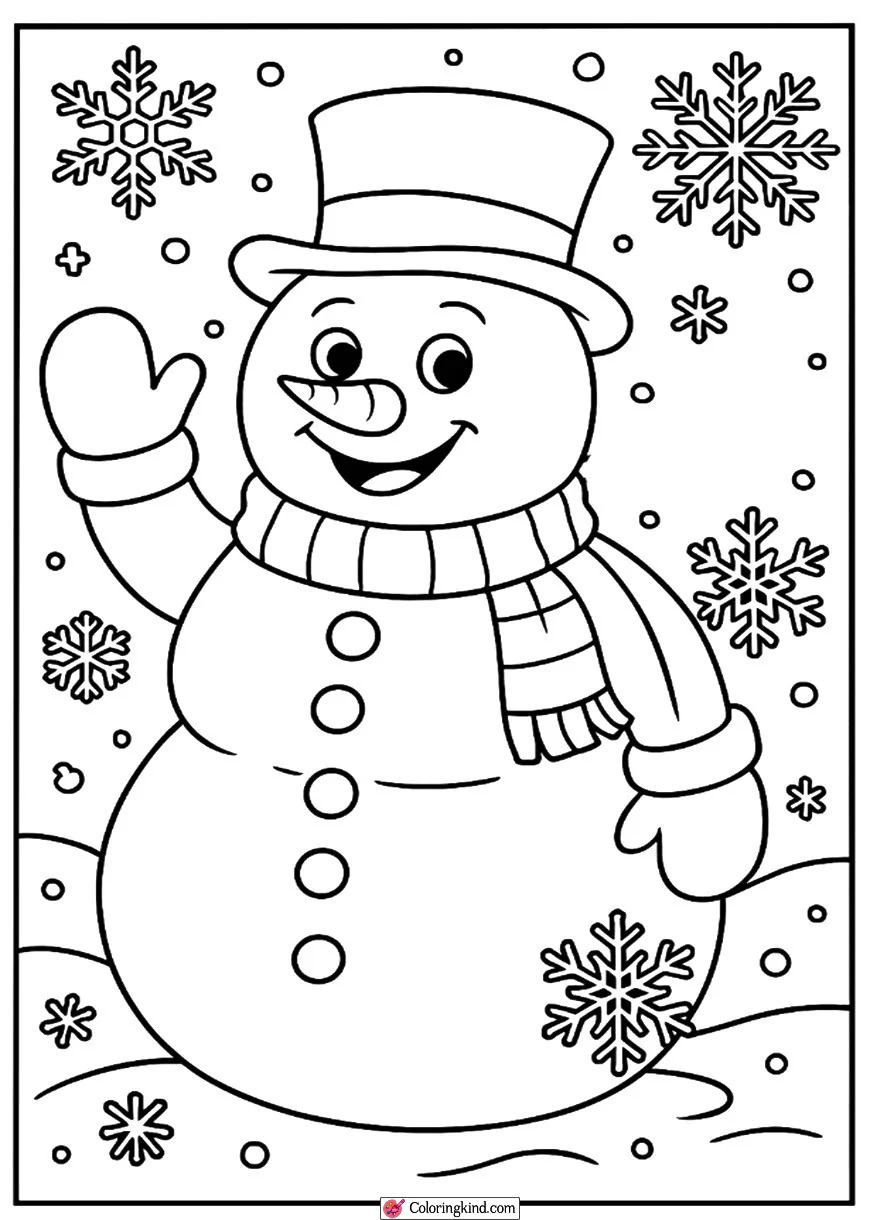 Frosty the Snowman with a top hat