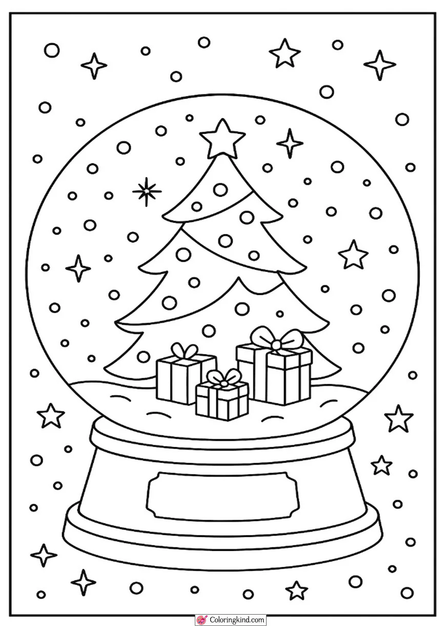 Snow globe with a Christmas scene