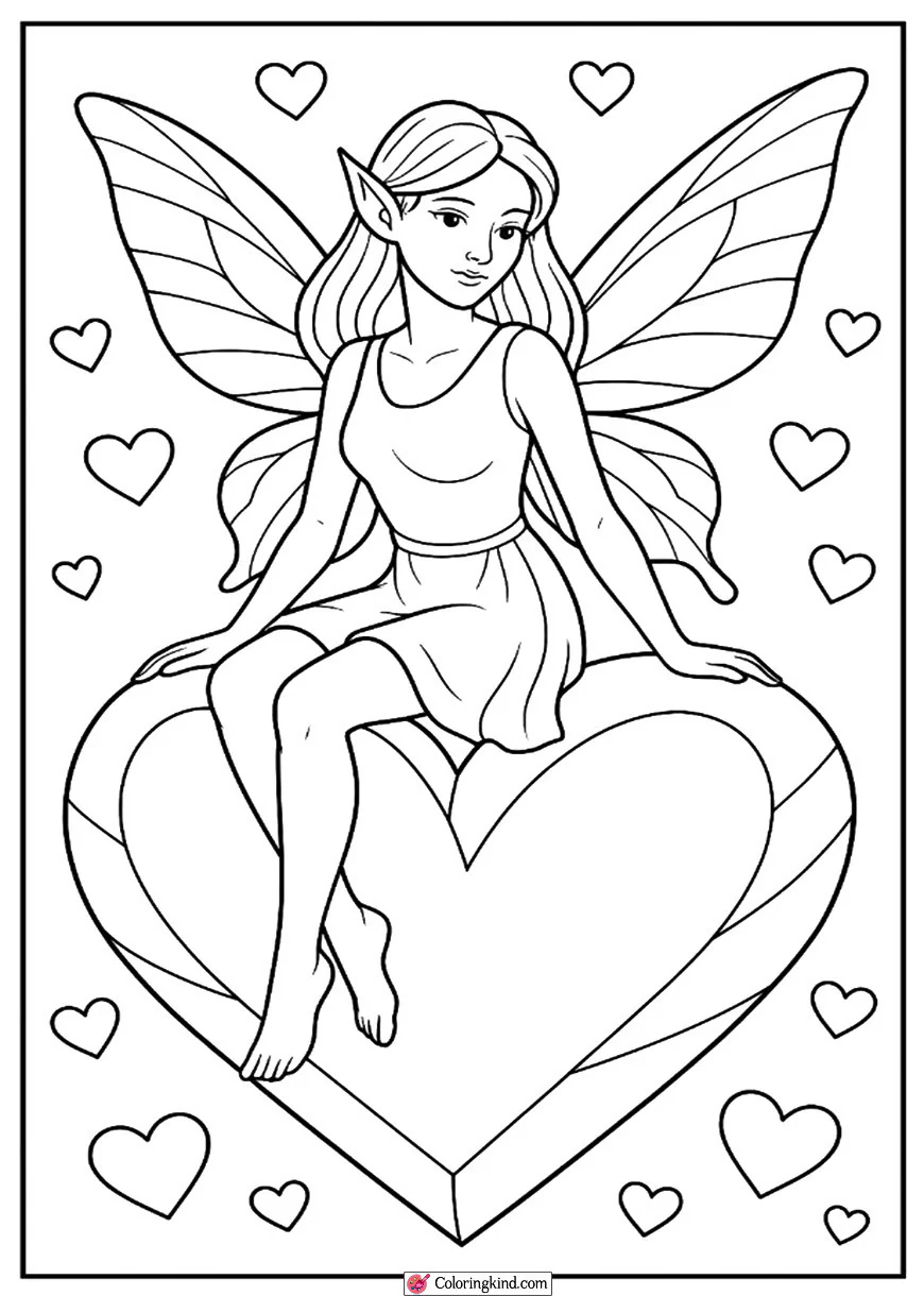 Fairy Sitting on a Heart