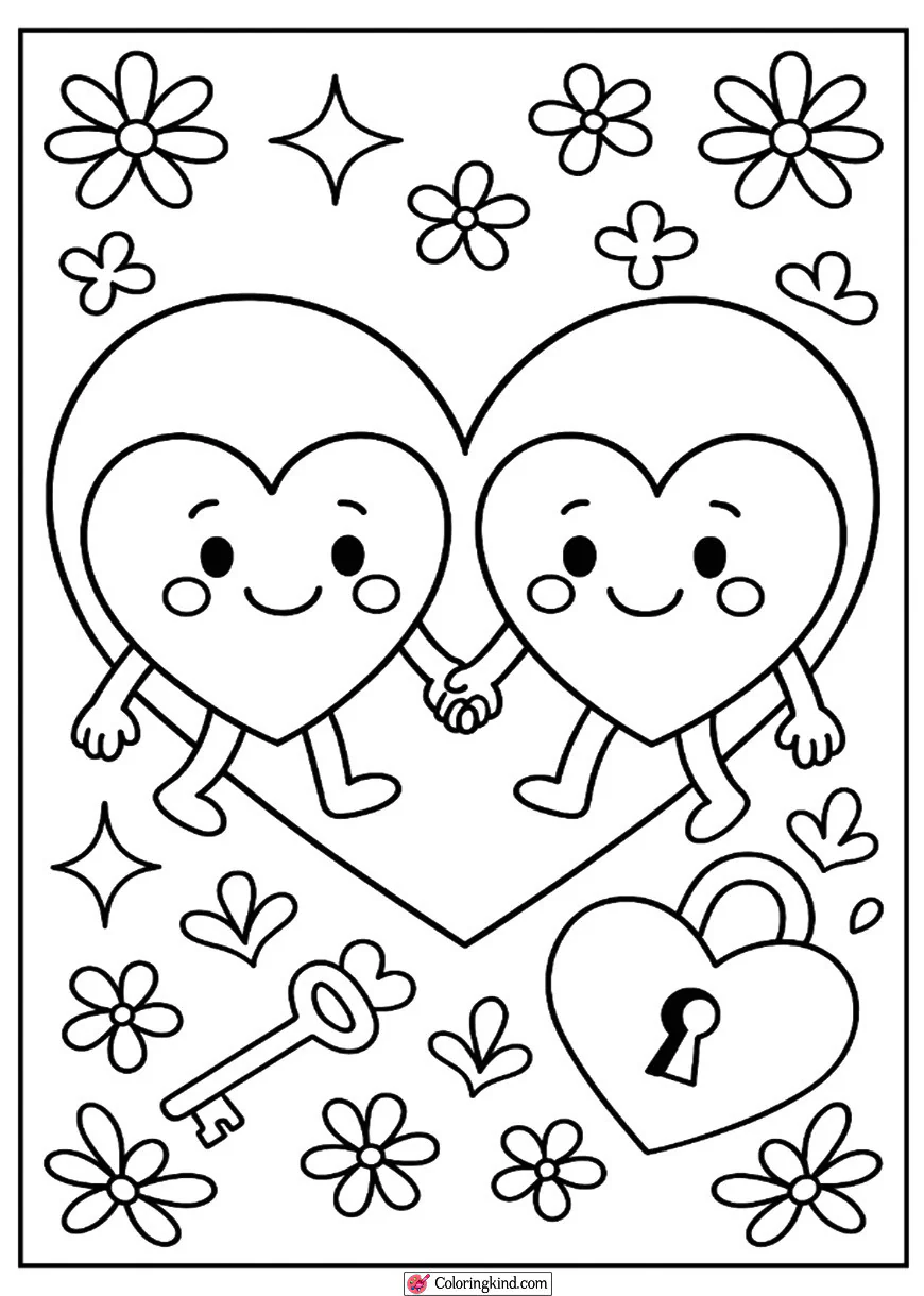 Two Hearts Holding Hands