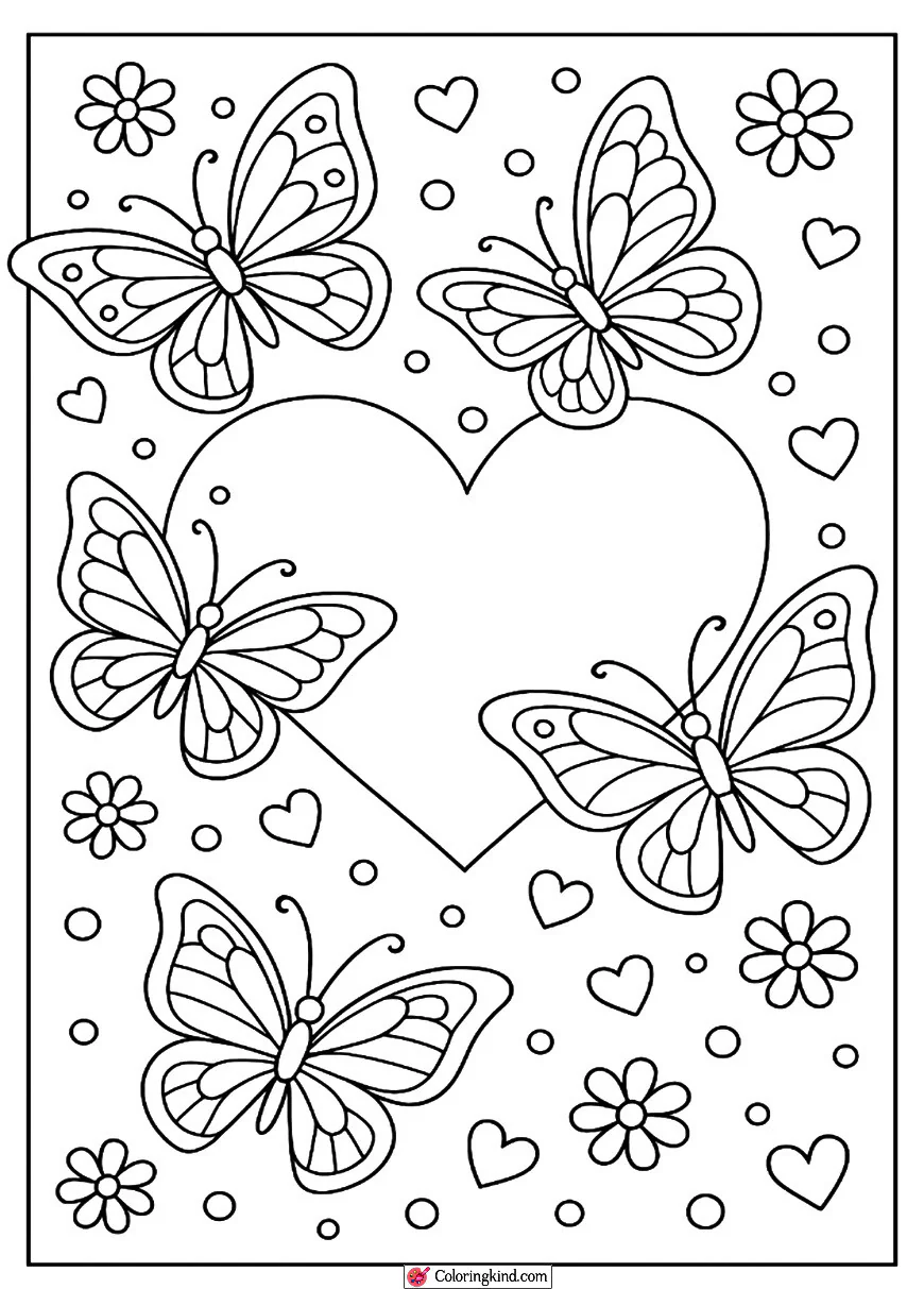 Butterflies Around a Heart