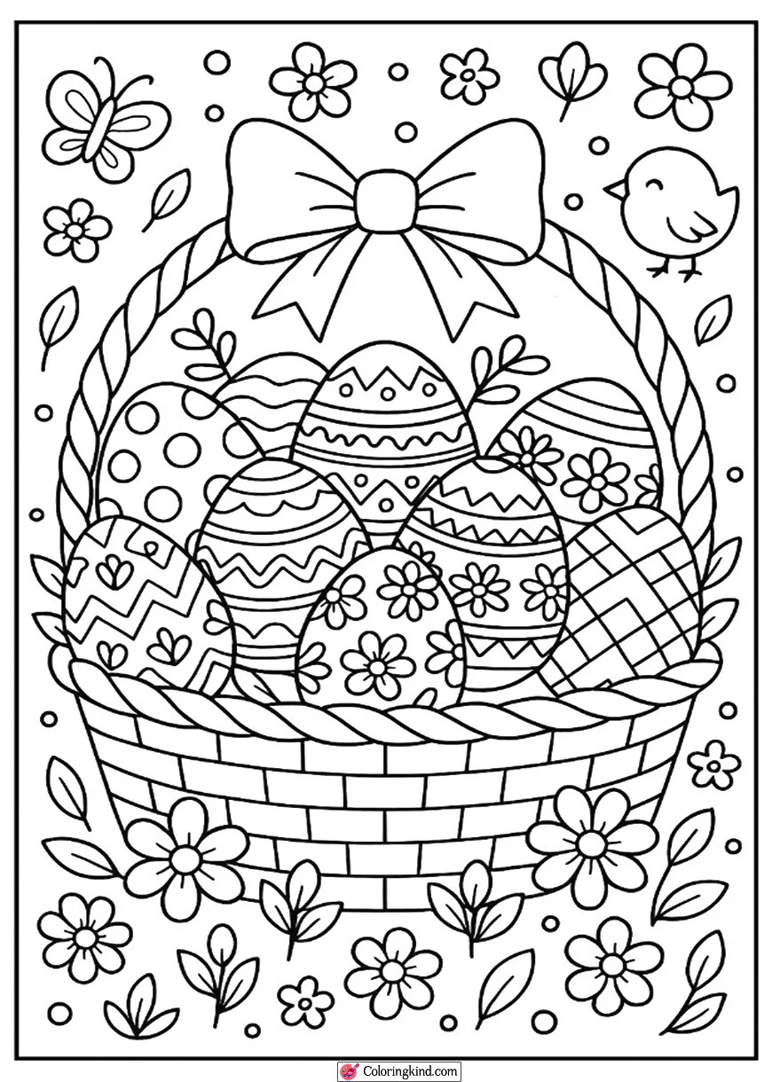 Easter Egg Basket Full of Designs
