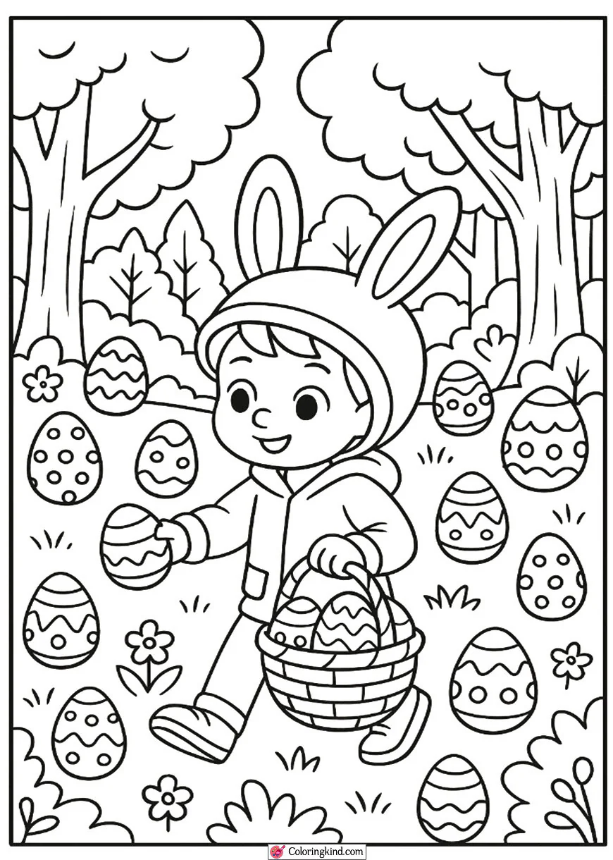 Easter Egg Hunt in the Forest