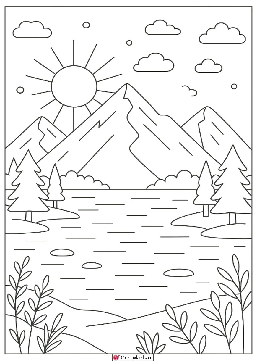 Mountain Lake in Summer