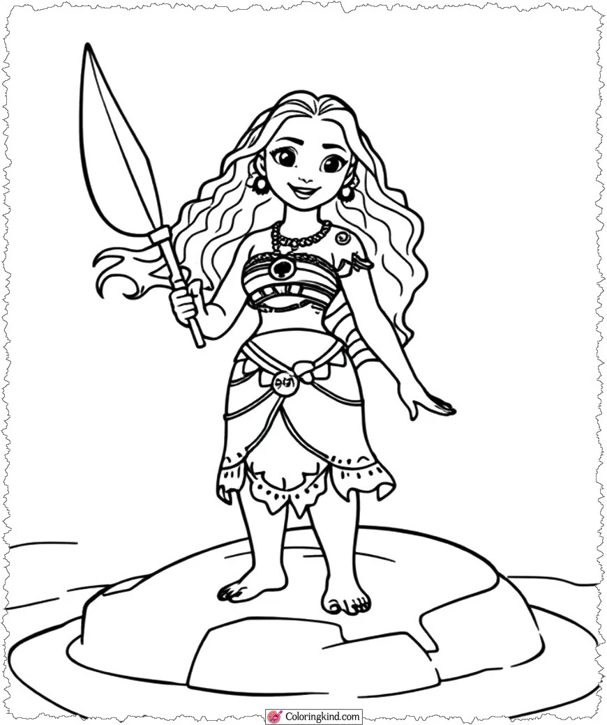 Moana on a Tropical Island