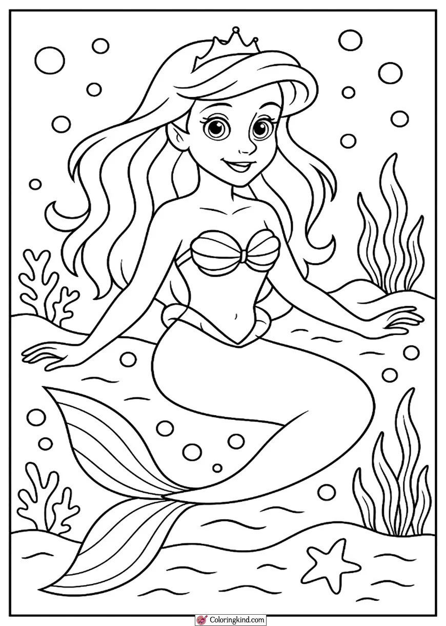Ariel in a Magical Ocean Glow