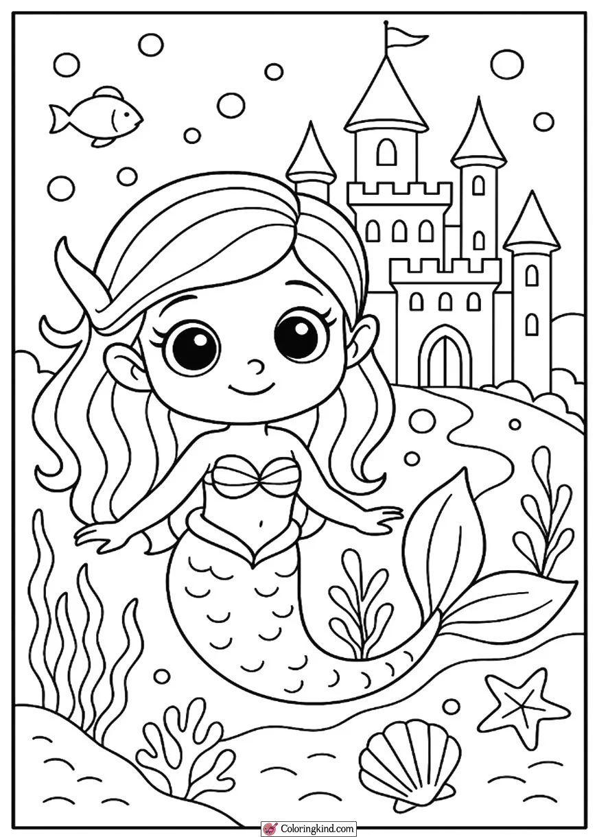 Ariel in an Underwater Castle