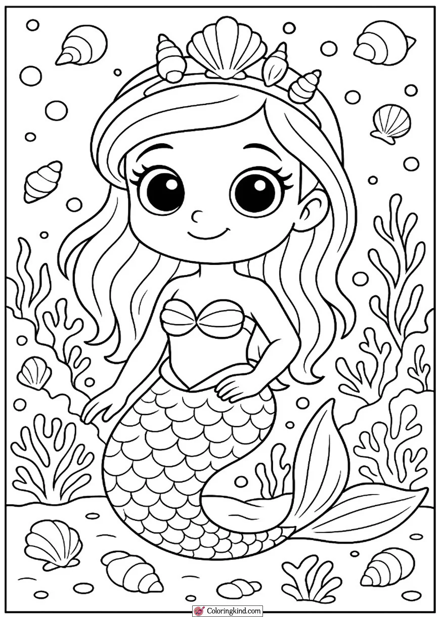 Ariel with a Seashell Crown