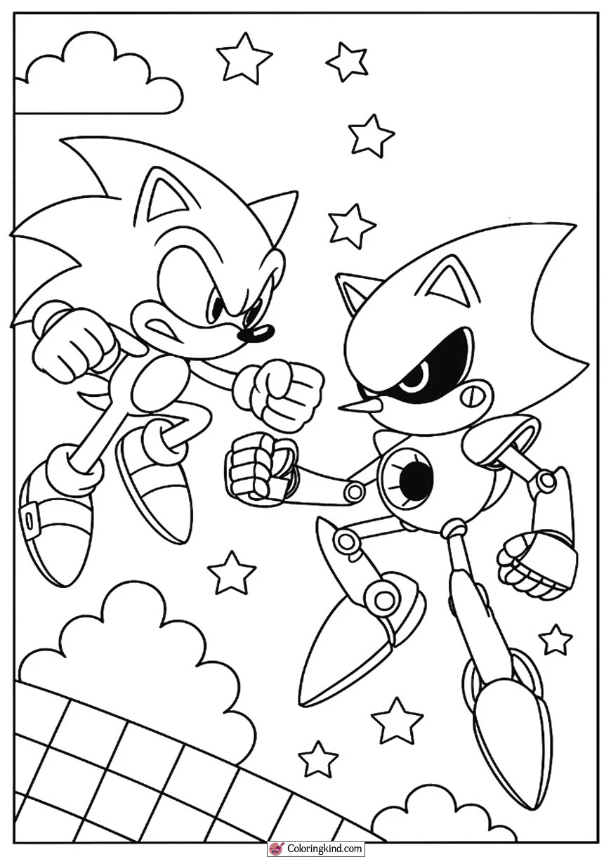 Sonic Battling Metal Sonic
