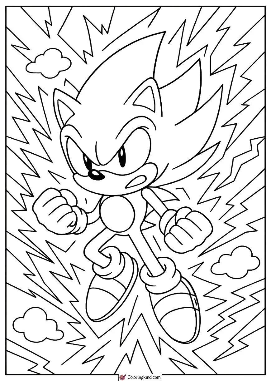 Sonic Glowing with Power