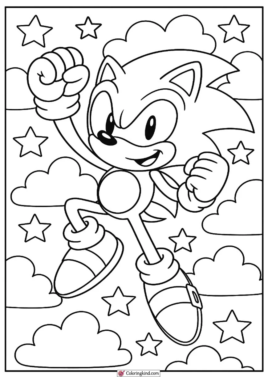 Sonic in a Victory Pose