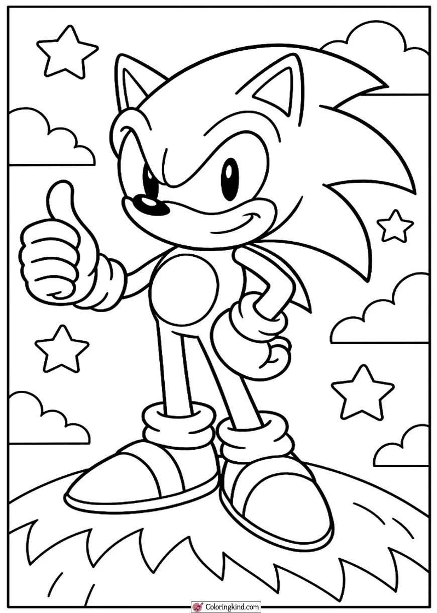 Sonic in a Cool Hero Pose