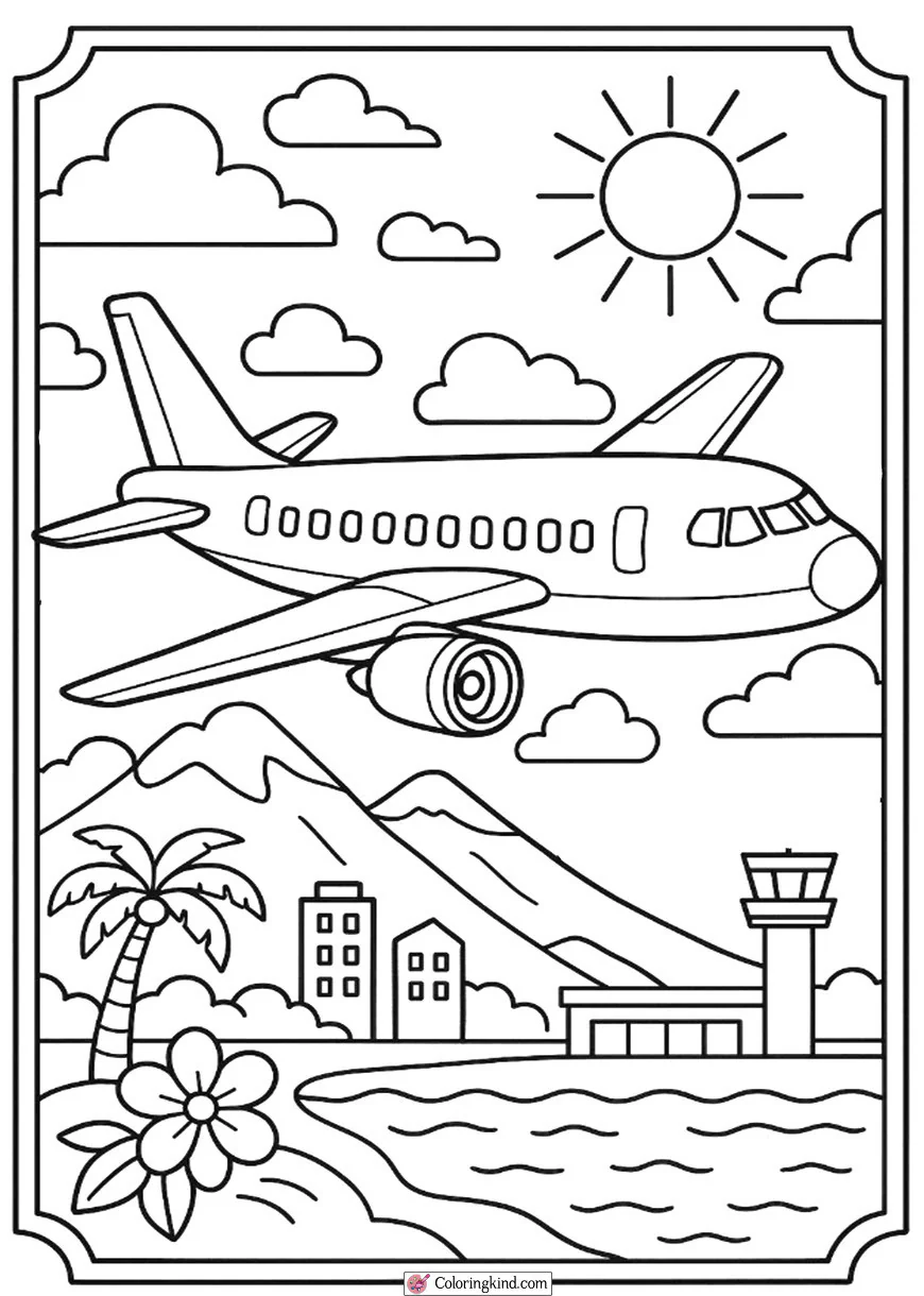 Airplane Flying in the Sky