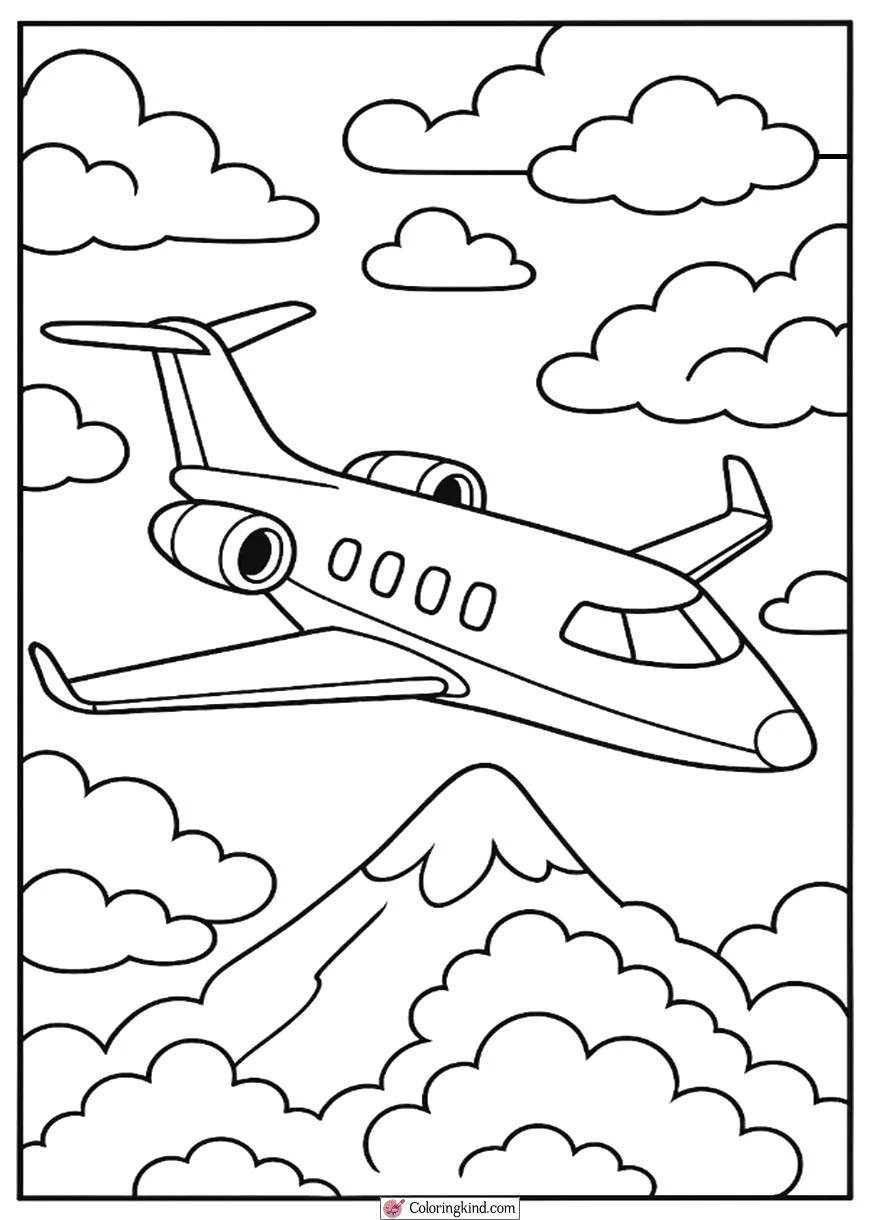 Private Jet in the Sky