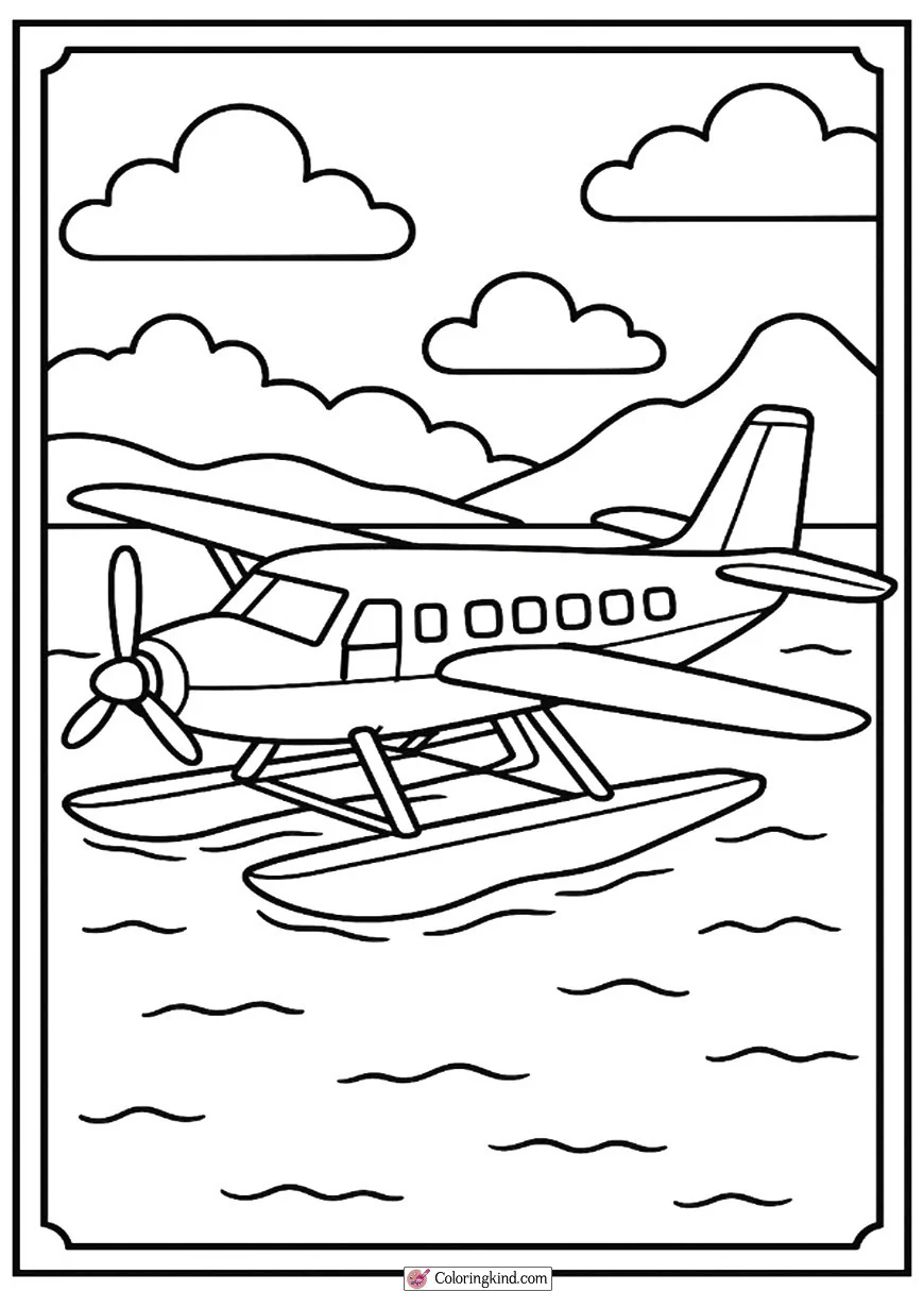 Seaplane Floating on Water