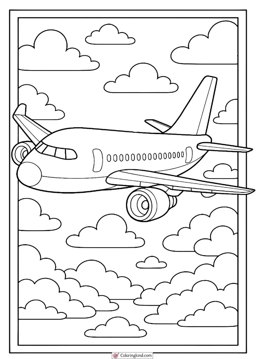 Aws Jumbo Jet Airplane With Clouds