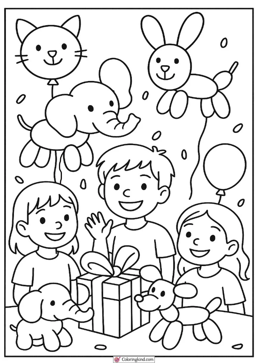 Animal-Shaped Balloons Party