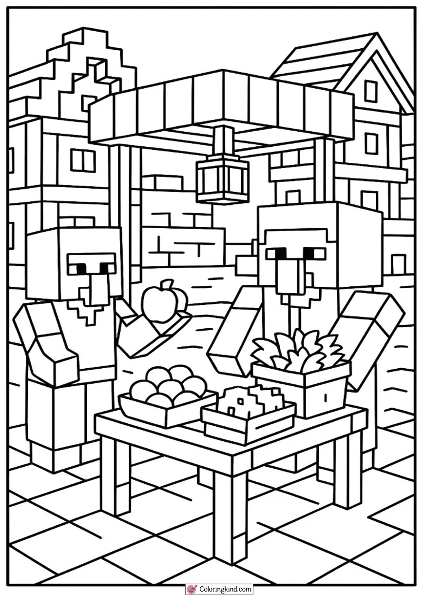 Minecraft Village Market