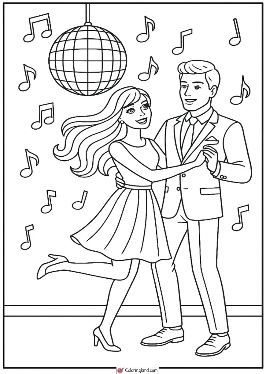 Barbie and Ken Dancing at a Party