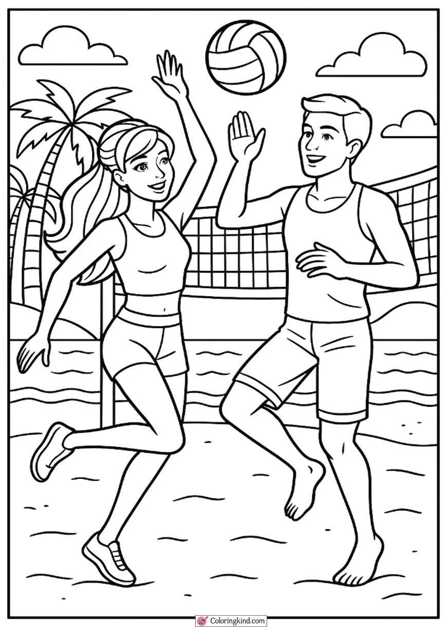 Barbie and Ken Beach Volleyball