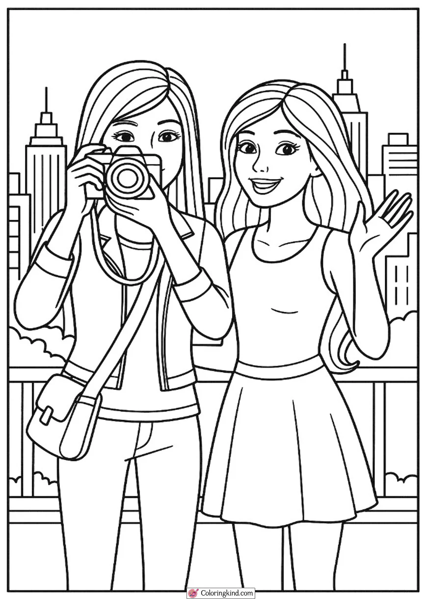 Barbie and Skipper Taking Photos