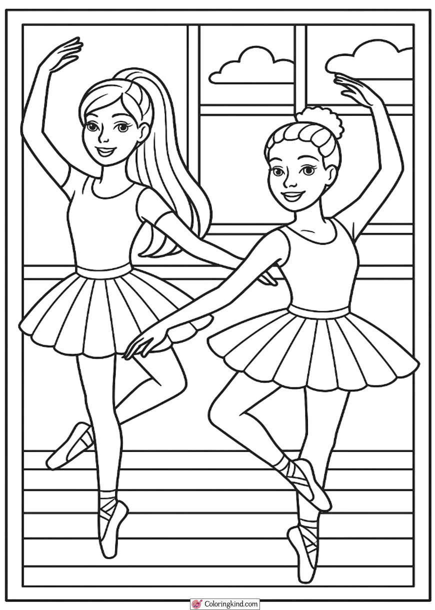 Barbie and Nikki Practicing Ballet