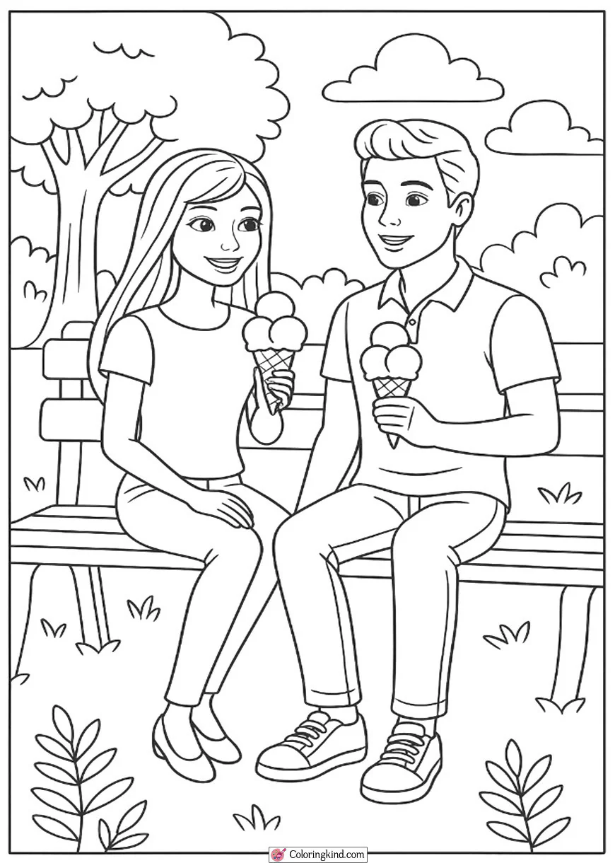 Barbie and Ken Ice Cream Date
