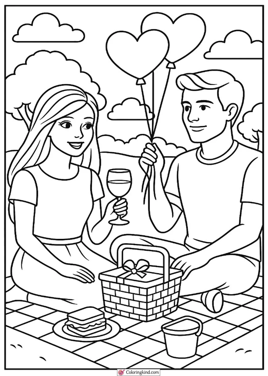 Barbie and Ken Valentine’s Day Picnic