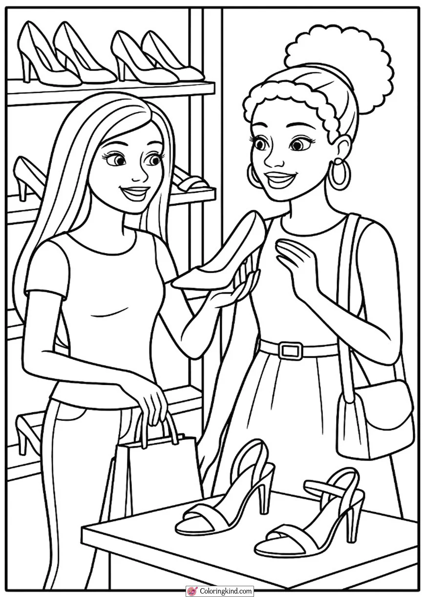 Barbie and Nikki Shopping for Shoes
