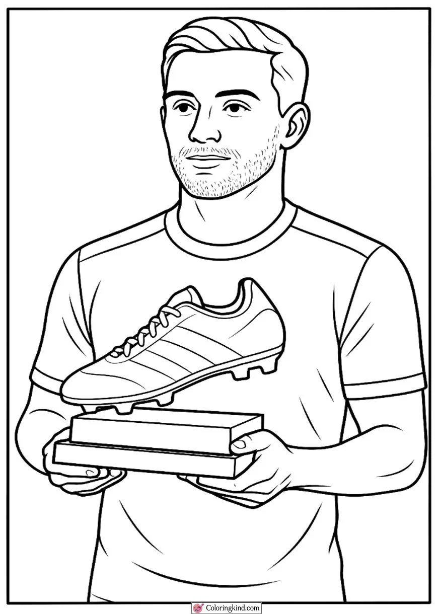 Player Holding the Golden Boot