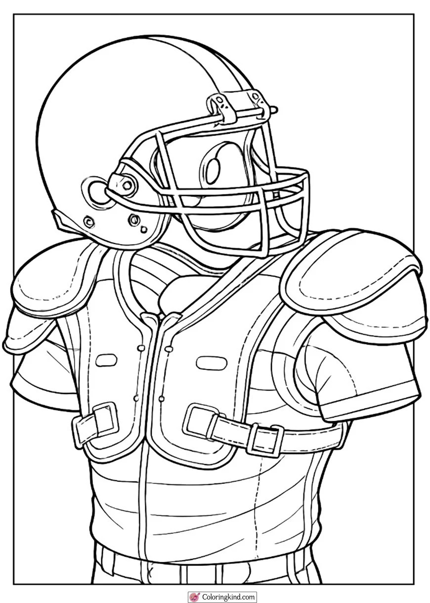 Football Helmet and Pads