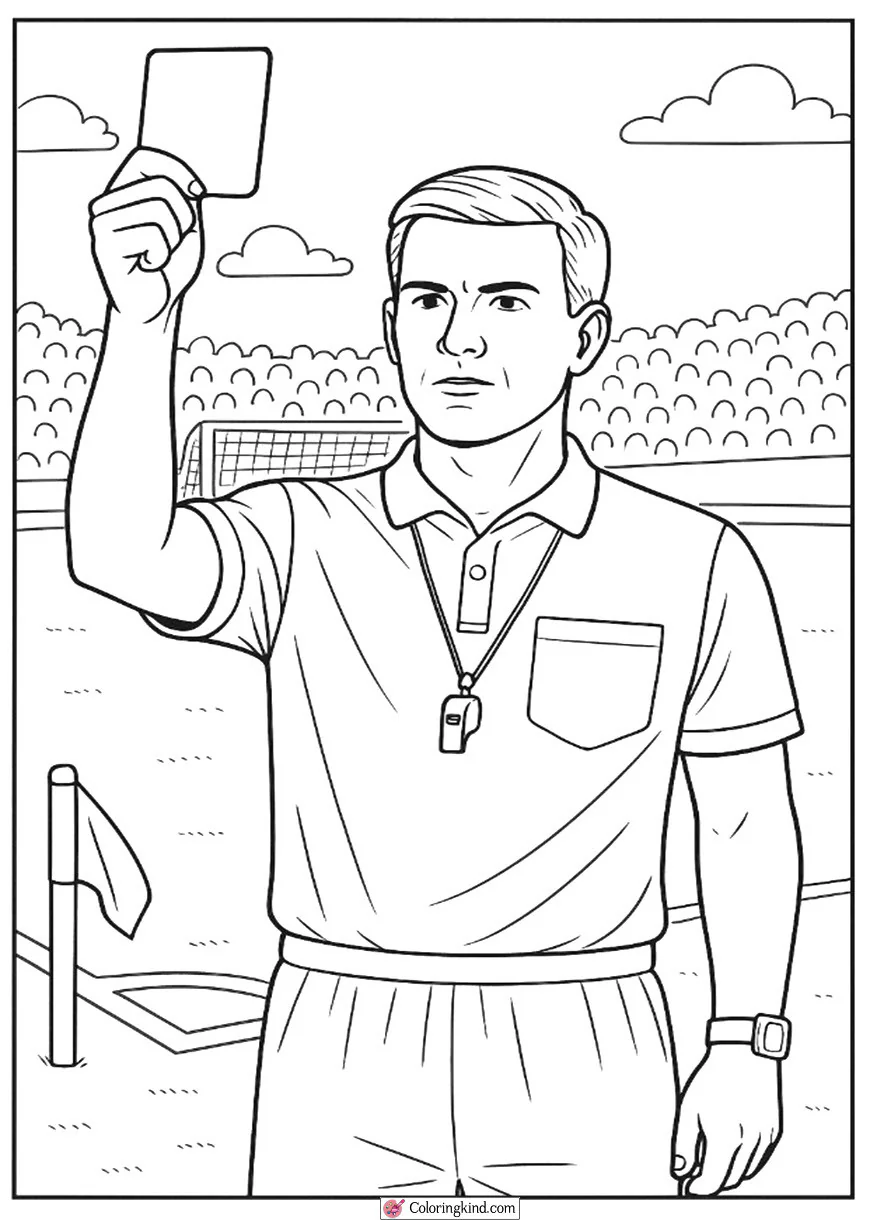 Referee Showing a Red Card