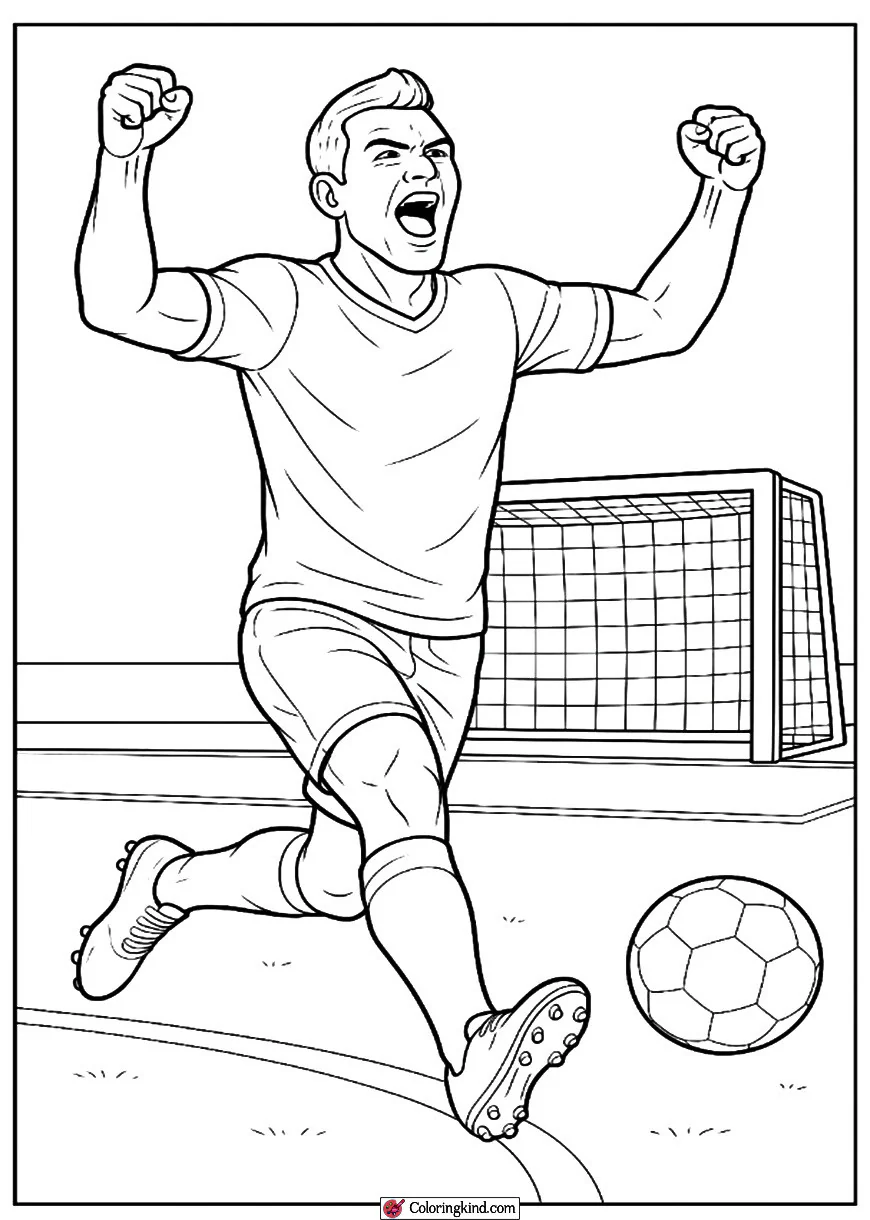 Player Celebrating a Goal