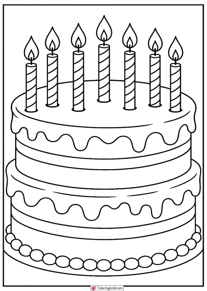 Big Birthday Cake with Candles