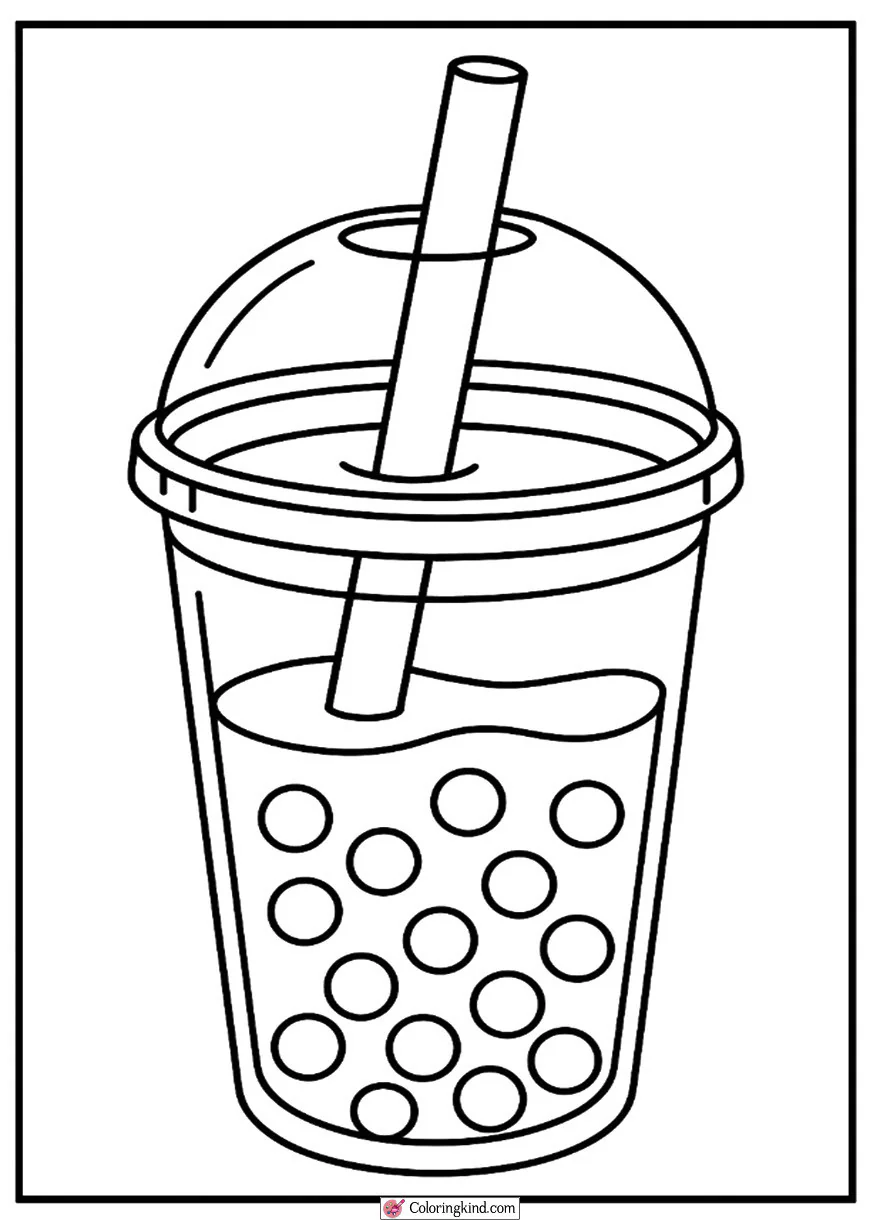 Bubble Tea with Tapioca Pearls
