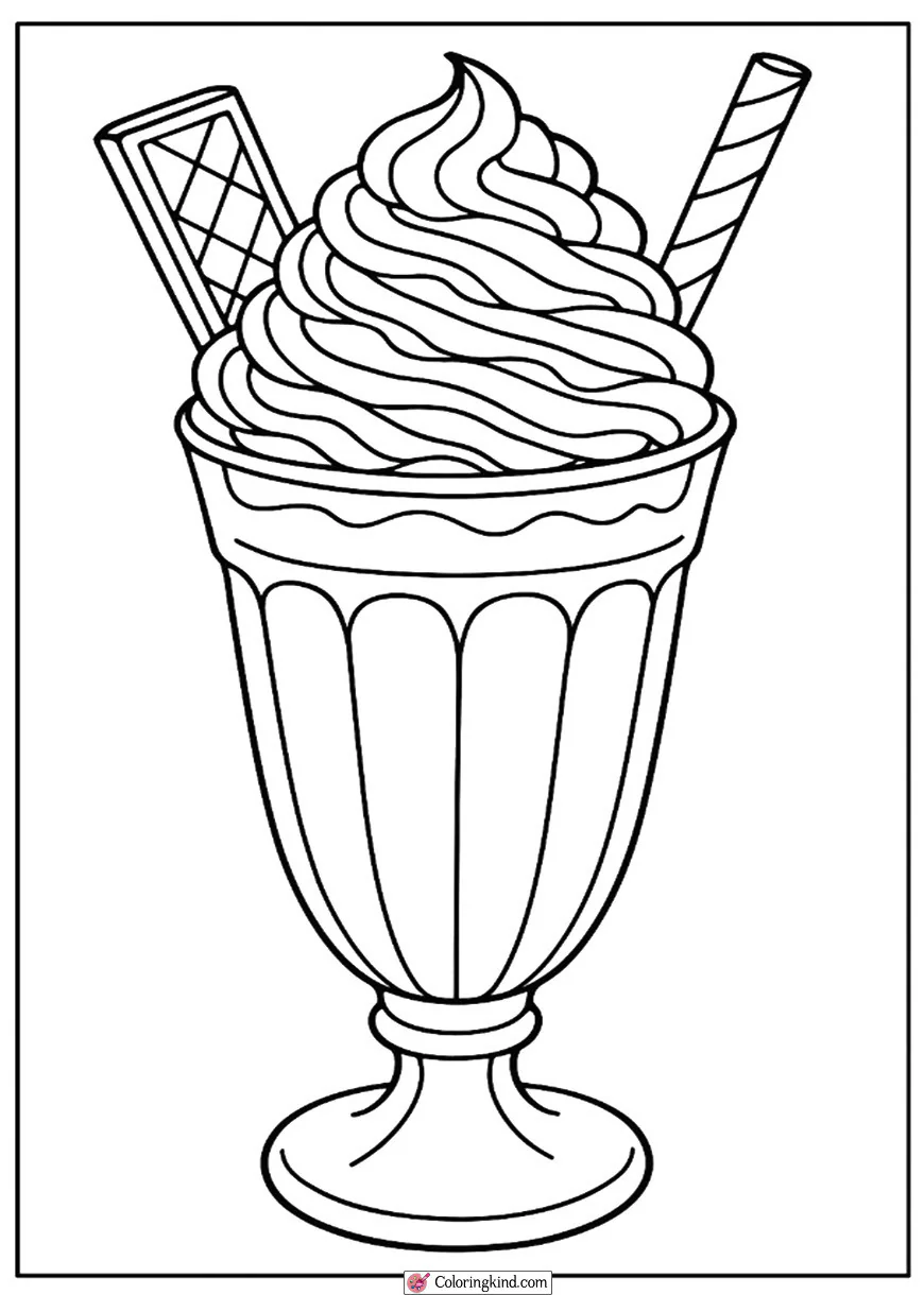 Fancy Milkshake with Whipped Cream