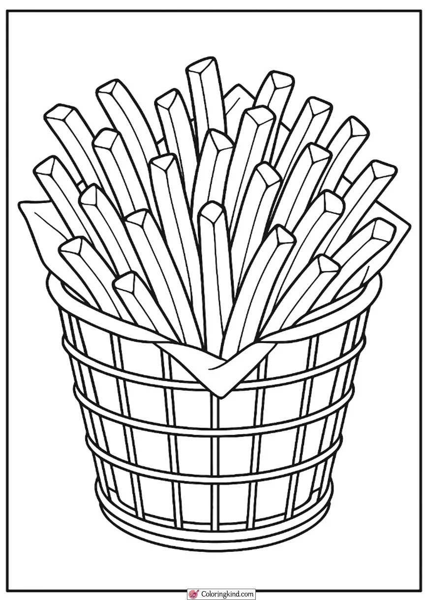 Crispy French Fries in a Basket