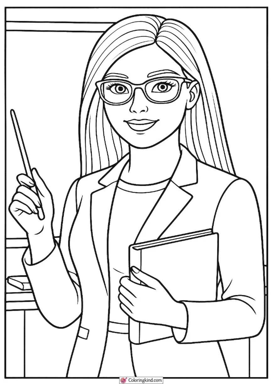 Barbie as a Teacher in a Classroom
