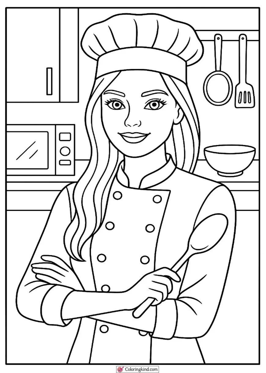 Barbie as a Chef in the Kitchen