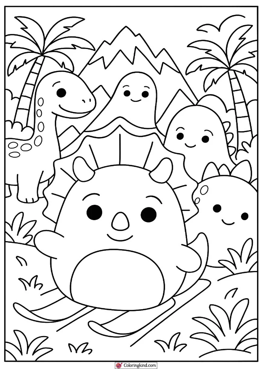 Squishmallow Dinosaur Land