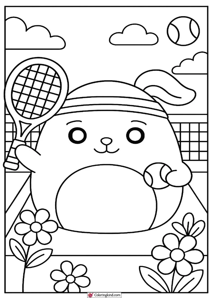 Squishmallow Sports Day With Tennis