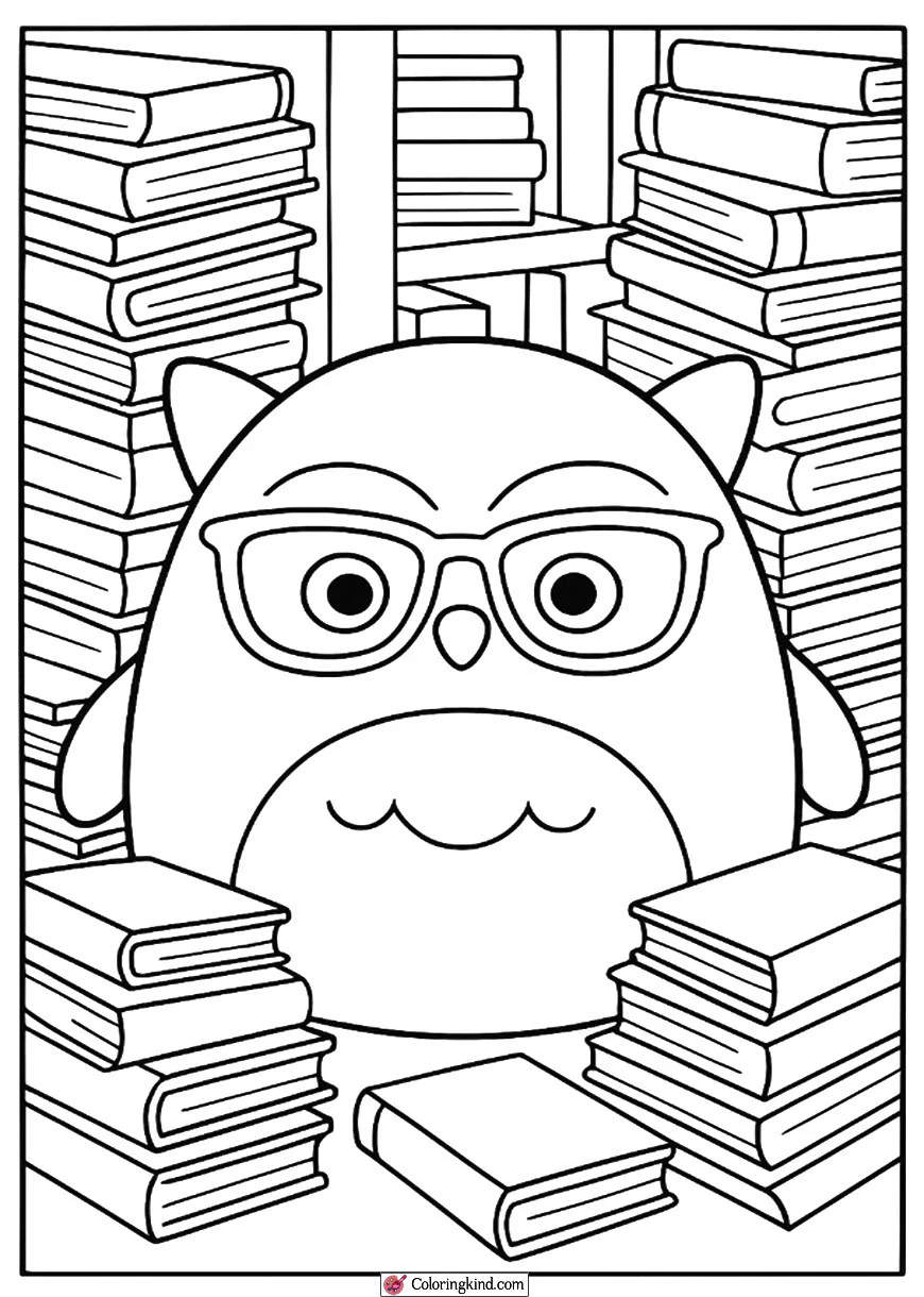 Squishmallow at the Library