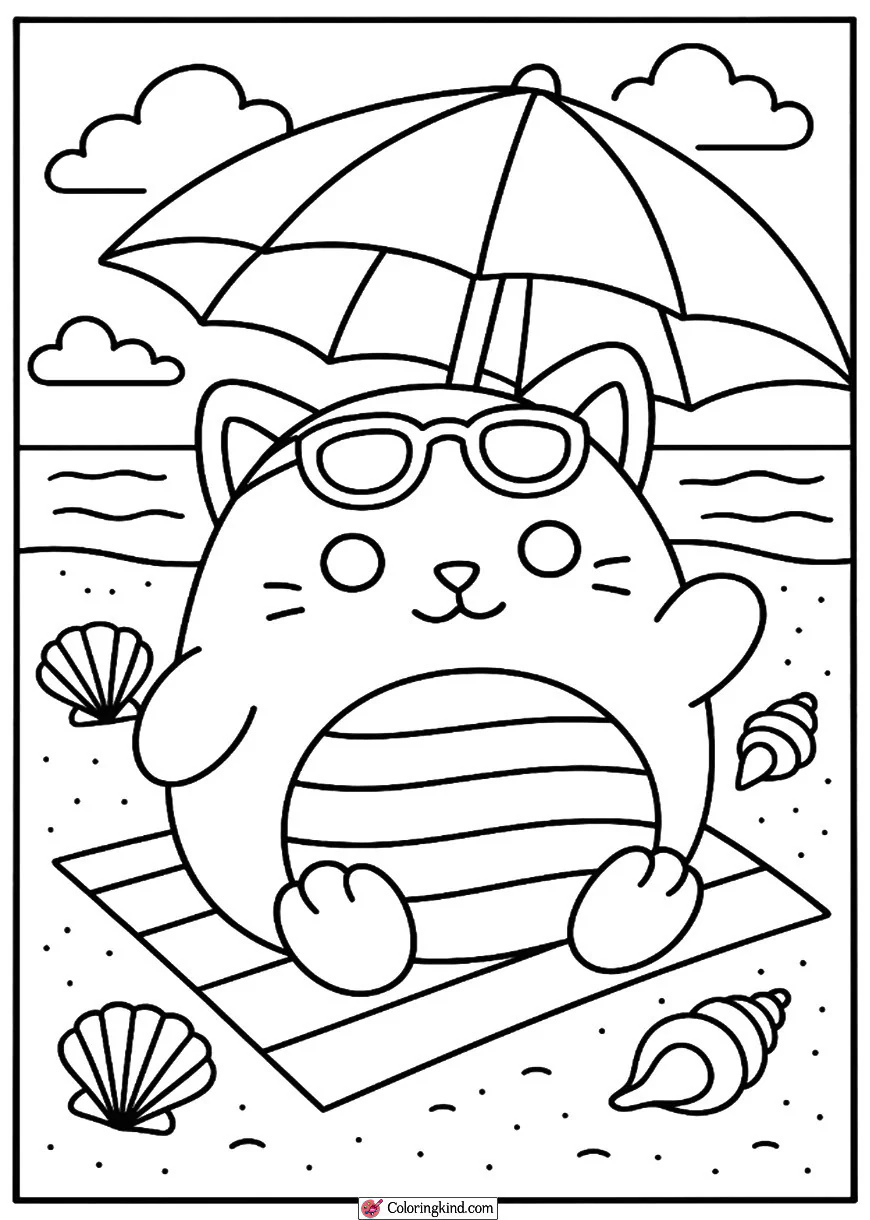 Squishmallow at the Beach