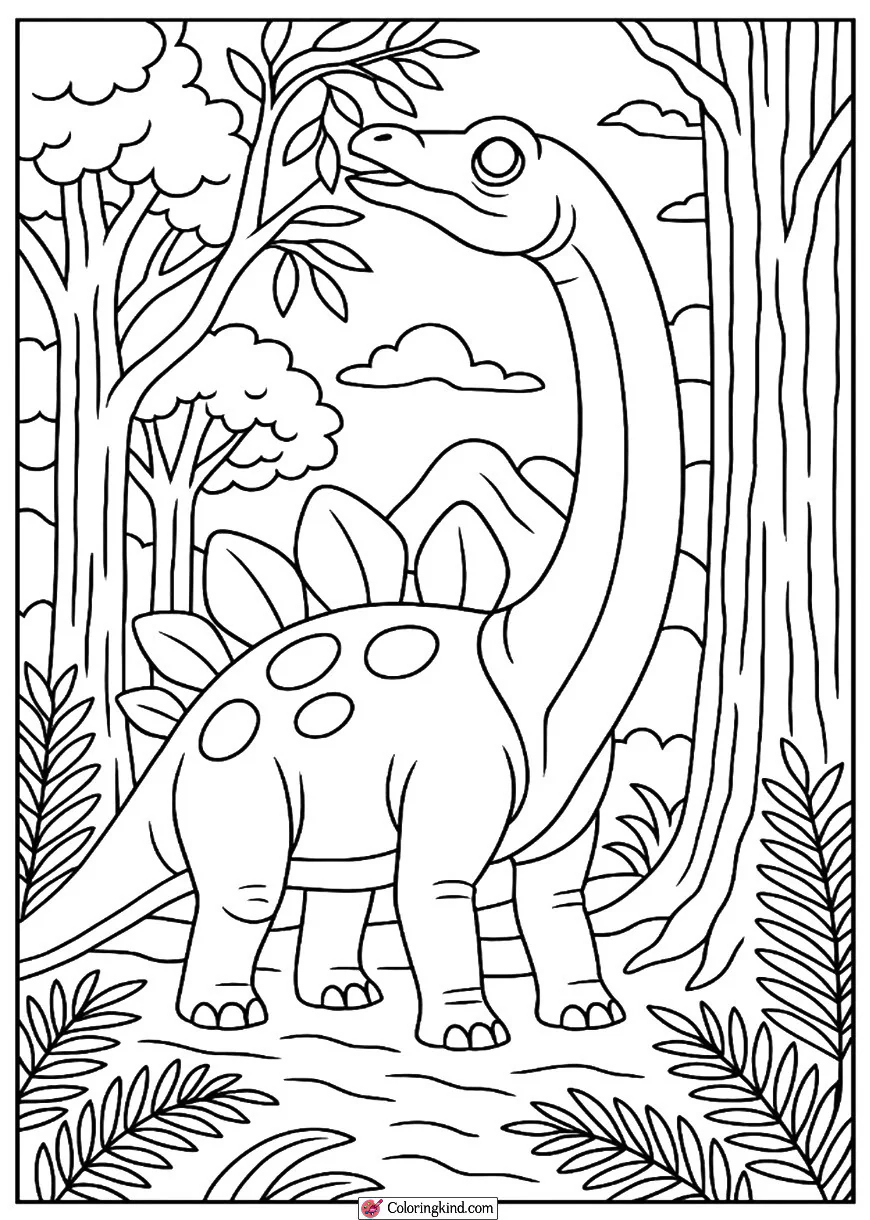 Brachiosaurus Eating from Tall Tree
