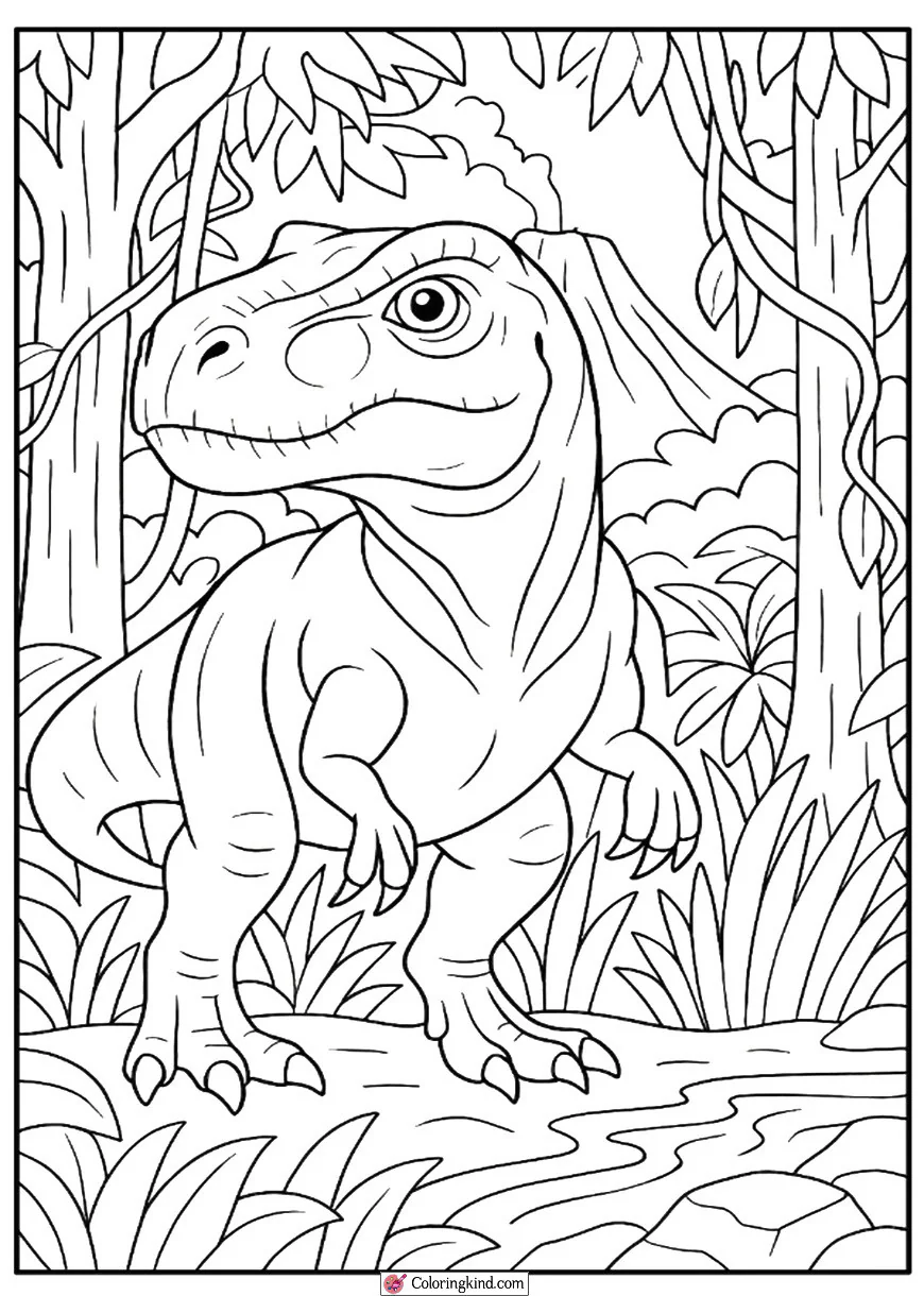 T-Rex in Dense Jungle
