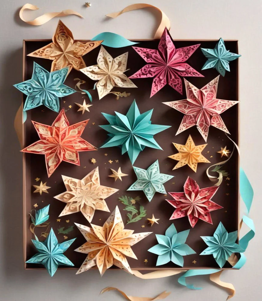 Origami Star Ornaments Parade