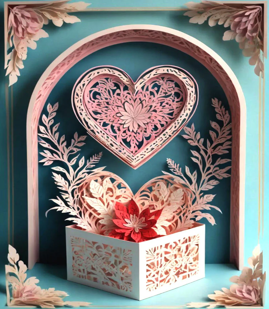 Nordic Paper Heart Basket Weave