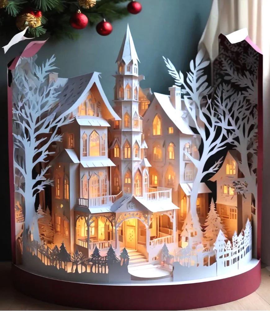 Christmas Village House Facades